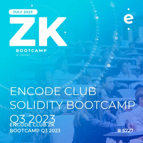 Œuvre du certificat NFT Encode ZK Bootcamp #5727