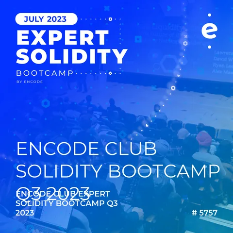 Œuvre du certificat NFT Encode Expert Solidity Bootcamp #5757